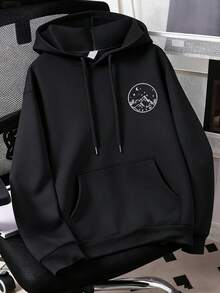 Sweatshirt Kasual Ukuran Besar untuk Musim Gugur/Dingin, Pakaian Ideal untuk Anak Perempuan di Musim Gugur/Dingin, Warna Hitam - Hitam - View 2