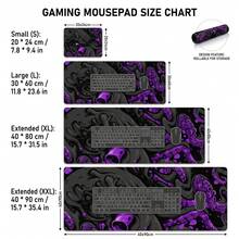 Black Octopus Pattern Large Mouse Pad Desk Mat Rubber Bottom Stitched Edge Non-Slip Keyboard Pad Office Supplies Men Women Friends Back To School Gift Gaming Desk Mouse Pad - Multi-color - View 3