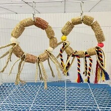 1pc Colorful Cotton Rope Tassel Corn Husk Woven Parrot Swing, Chewing & Boredom Relief Toy For Small To Medium Parrots - View 5