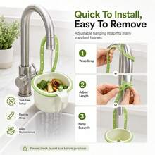 Hanging Sink Drain Basket,2026 New Cactus Kitchen Sink Strainer Basket,Self-Cleaning Faucet Hanging Filter Basket, Multifunctional Kitchen Sink Strainer Press Automatic Dumping Basket - Brown - View 4