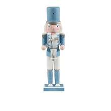 1pc 30CM European Style Glitter Nutcracker King Wooden Craft Ornament, Lotus Wood Cartoon Christmas Decoration Small Gift - one-size - View 12