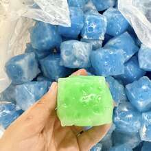 1pc Mini Ice Cube Squishy Toy, Crunchy ASMR Sensory Stress Relief Toy, Soft Jelly Texture Shapeable Stress Ball, Slow Rebound Handmade Squeeze Toy, Cute Desktop Anxiety Relief Gadget, Suitable For Adults, Office Relaxation Gift - Multicolor - View 11
