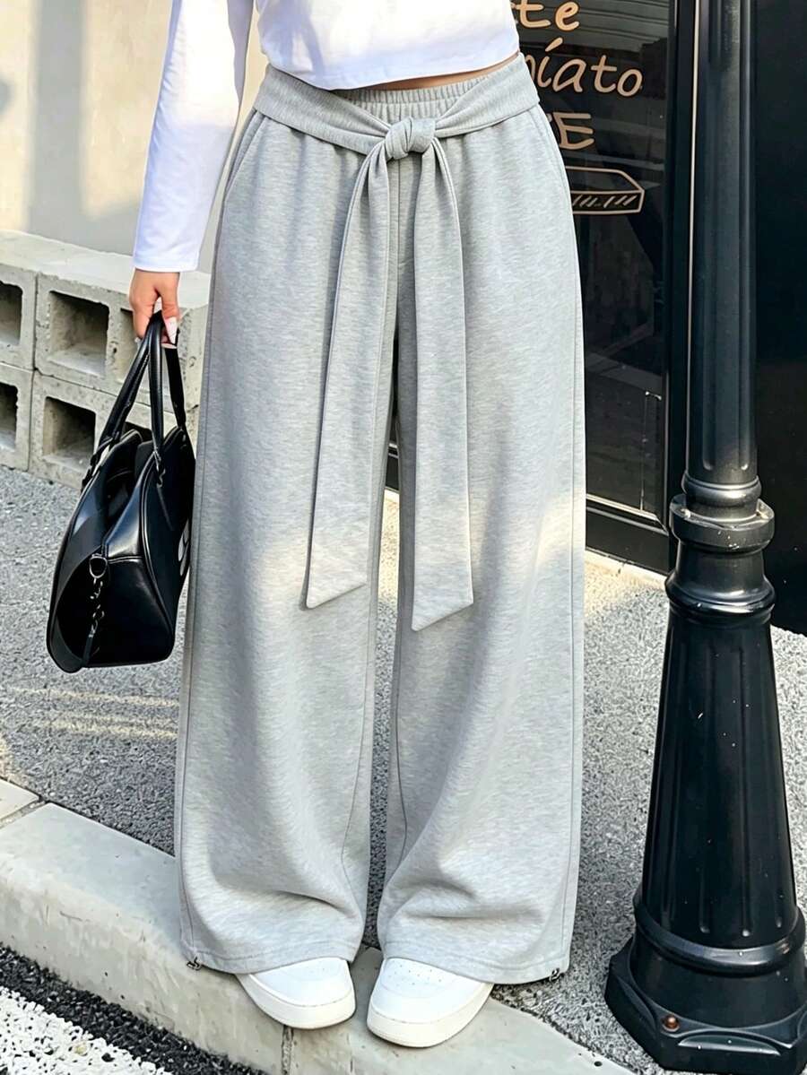 Women's Spring/Autumn Casual Sports Pants, Versatile Jogging Pants Suitable For Running, Cycling, Ball Sports, Fitness - Grey - View 1