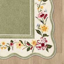 Chilai Home Floral Pattern Area Rug, Soft Non-Slip Carpet For Living Room & Bedroom, Runner Rug, Washable Kitchen Rug, Home Decor Rug, Made In Turkey - Multicolor - View 5