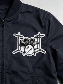 1pc Drum Kit Rock Patch Genre Music Musician Embroidered Iron On - Multicolor - View 5
