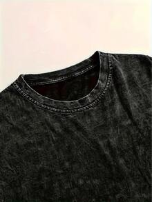 Camiseta Oversized Casual de Estilo Streetwear con Estampado de Esqueleto Forward Observations Group Vintage Washed Fog para Hombre y Mujer - Q012465-Negro - Ver 5