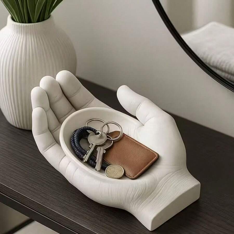 Palm-Shaped Organizer Tray With Expandable Palm Design For Sundries Storage - Multicolor - View 1