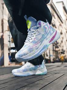 Men's Basketball Shoes With Carbon Plate Design, Suitable For Fitness, Professional Training And More - White Orchid - View 7