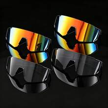 Multiple Pairs Men's Plastic Sports Cycling Decorative Fashion Glasses Suitable For Daily Wear, Photography, Shopping, Hiking, Travel And More - Multicolor - View 20