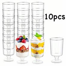 60ml/120ml/160ml 10 buah Gelas Plastik Mini untuk Hidangan Penutup, Gelas Kecil Persegi untuk Makanan Pembuka - Tahan Lama, Sajikan Mousse, Puding, atau Sampel, Untuk Pernikahan atau Pesta - View 12