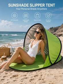 1-Second Quick Setup Beach Sun Shelter Tent, Beach Sun Shelter Tent, Camping Tent, Polyester Material, Suitable For Beach Travel, Camping, Picnic, Outdoor Leisure, Portable UV Protection Sun Shelter Tent, Suitable For Beach Vacation, Fishing, Hiking - Multiple Styles - View 7