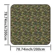 Vintage Green Camouflage Pattern Portable Outdoor Placemat - Vintage Green - View 4