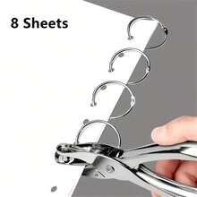 1pc 6/3mm Single Hole Metal Punch Machine - Punches Up To 8 Sheets With 17mm Throat Depth - Hole Punch - View 5