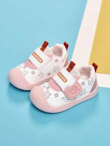 Fashionable New Cute Girls' Functional Walking Shoes Soft Sole Anti-Slip Breathable Hook And Loop Casual Sports Shoes For Toddlers And Infants - Pink - View 2