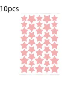 400pcs/10 Sheets Multicolor Macaron Cute Stickers, Cute Star Concealing Stickers, Colorful Star Stickers For Party Photo Decoration, Photography Props, Back To School Season - Multicolor - View 13