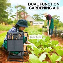 Steel Frame Padded Garden Kneeler, With Tool Bag - Grey - T0001-01-14807 - View 9