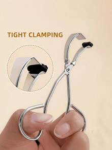 1pc Portable Stainless Steel Segmented Eyelash Curler, Professional Eye Beauty Tool For Curling Lashes - Multicolor - View 2