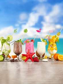 1/50/100/200pcs/Pack Cute Creative Multi-Purpose Pattern | 12cm/4.72inch Fruit And Cocktail Decoration Options, Suitable For Bar, Restaurant, Theme Party, Dessert, Cake And Fruit Platter Decoration - Multicolor - View 4