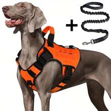 2PCS Dog Vest Harness And Leash Set No Pull With Handle For Better Control With Bungee Dog Leash For Medium Large Dogs Walking Hiking Training - Multicolor - View 10