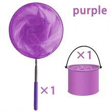 2pcs Summer Beach Fishing/Insect Catching Outdoor Set, Multi-Functional Folding Bucket With Stainless Steel Telescopic Fishing Net, Lightweight Portable Tools, Suitable For Fishing, Camping, Beach, Pool Cleaning, Yard Use, Catching Butterflies And Insects, Random Color - View 14