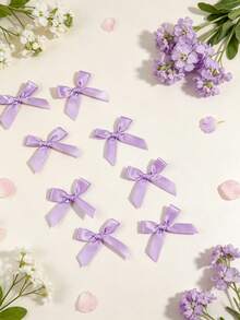 (50pcs/Pack) 4cm Ribbon Bows, Multiple Colors Available, Suitable For Gift Decoration And Hair Clip Headwear Making, Valentine's Day Gift - 4cm Ribbon Bow - View 8