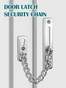 1 buah Kunci Rantai Pintu, Kunci Rantai Pintu Pengaman, Kunci Pintu untuk Keamanan Anak, Kunci Pintu Hotel Stainless Steel dengan Tombol Tekan Anti-Pencurian Pegas, Kait Pengaman Pintu Kokoh, Kunci Pengaman Pintu Dalam untuk Pintu Depan, Rumah, Hotel & Keamanan Interior - Beraneka warna - View 3