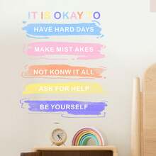 1pc Motivational Quote Print Wall Sticker, Removable PVC Self-Adhesive, Suitable For Bedroom, Living Room, Study Room Decoration - Inspirational Quotes Wall Stickers - View 3