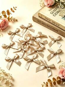(100pcs/Pack, 50pcs/Pack) 4cm Ribbon Bows, Multiple Colors Available, Suitable For Gift Decoration And Hair Clip Headband Making, Valentine's Day Gift - 4cm Ribbon Bow - View 8