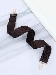 Adjustable Embroidered Shoulder Strap For Handbag And Crossbody Bag - Coffee Brown - View 3