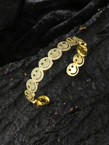 金色笑臉手鍊，精緻極簡百搭，適合約會、聚會、派對禮物，美感十足 - 彩色 - 查看 10
