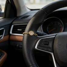 1 Pair Beautiful Car Interior Decorative Chains, Shiny Stone Sun And Moon Decorative Chains, Car Steering Wheel Decorative Chains, Daily Decorative Bracelets, Home Decorative Chains - Sun and Moon Steering Wheel Chain - View 4