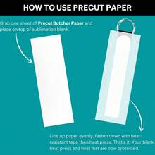 Precut Butcher Paper For Sublimation, Heat Press - Medium Crafts (5.5 In X 2 In), No Cutting, No Waste, No Hassle, Protects Heat Press From Ink Burns - Unwaxed, Uncoated, Made In USA, 100 Sheets - Medium Crafts (5.5 In X 2 In) - View 3