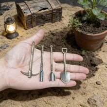 4pcs Mini Shovel Tools, Miniature Model, Realistic Farm Tools, Flower Pot Decor, Suitable For Fairy Garden Decoration, DIY Model Accessories, Autumn Collectible Decor, Outdoor Autumn Decoration, Halloween Home Decor - A - View 7