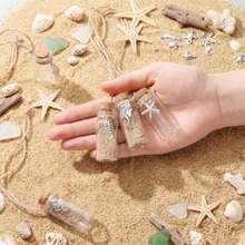 100 Sets DIY Mini Glass Bottle With Cork Stoppers And Ocean Decorative Pendant Nautical Necklace Ornaments Message Bottle Message In Wish Jar Kit For Beach Party Wedding Baby Shower Decor - Colorful - View 7