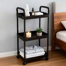1pc Rolling Bathroom Storage Rack, Multi-Layer Mobile Snack Storage Shelf, Floor To Ceiling, Suitable For Kitchen And Bathroom, Perfect For Holiday Parties, Back To School, Thanksgiving, Valentine's Day And More - Multicolor - View 10