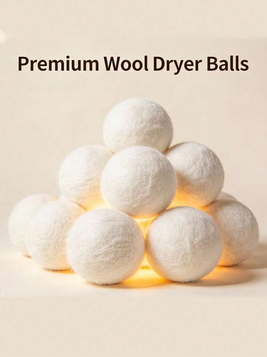 6pcs/3pcs/1pc/Set Wool Dryer Balls, Suitable For Washing Machines, Can Speed Up Clothes Drying, Prevent Clothes Tangling And Knotting, Keep Clothes Soft And Neat. Can Be Used At Home, Apartment, Or As A Daily Gift For Mothers And Grandmothers.