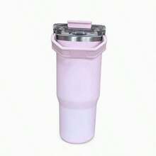 1pc Oversized Insulated Tumbler, High-Capacity Water Bottle With Handle, Suitable For Hot Water, Thick Straw Cup For Home Use - Multicolor - View 42