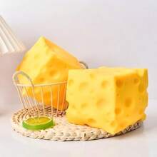 2pcs Cheese Block Squeeze Toy, Food-Shaped Stress Relief Toy, Adult Mini Sensory Decompression Toy, Cute Desktop Toy Gift, Workplace Stress Relief Toy, Party Game Gift 1/2/5pcs - Multicolor - View 11