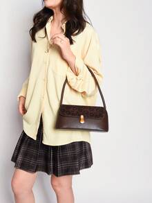 Vintage Niche Textured Exquisite Women's Bag 2026 Summer New Fashion Underarm Bag Versatile Shoulder Commuter Bag - Coffee Brown - View 5