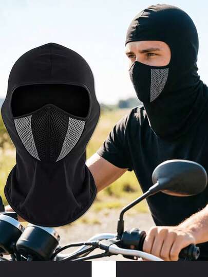 1pc/2pcs Unisex Protective Windproof Cycling Face Mask Full Face Neck Gaiter Motorcycle Helmet Cover Sun Protection Hat, Suitable For Daily Outings, Travel, Hiking, Climbing And More