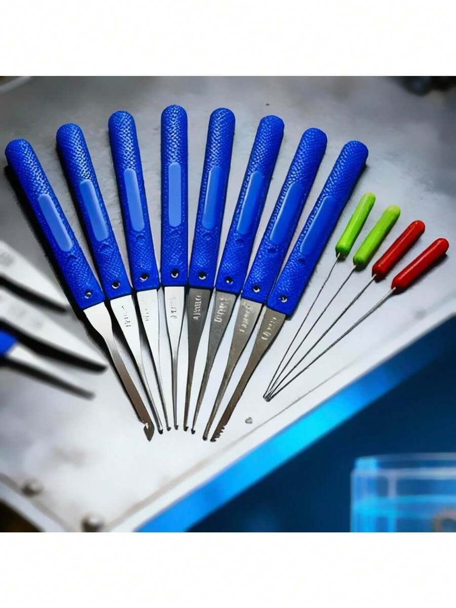 12件手動異物取出工具,斷鑰匙取出器,綜合拆卸工具組。由耐用不鏽鋼製成,符合人體工學設計,非常適合拆卸損壞零件和修復硬體。 - A - 查看 1