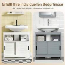 FRG128 Unterbau-Schrank Badezimmerschrank mit Fußkissen - Grau - Frg128-ii - Übersicht 6