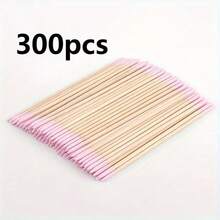 100/200/300/400/500/1000/2000 Pcs Double-Headed Wooden Nail Polish Wipes, Small Head Double-Headed Eyebrow Tattoo Beauty Tool Wipes, Approx. 100 Pcs/Pack (1/2/3/4/5/6/10/20 Pack) - Multicolor - View 13