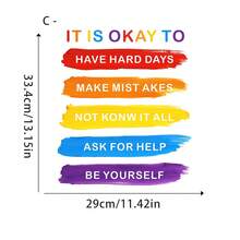 1pc Motivational Quote Print Wall Sticker, Removable PVC Self-Adhesive, Suitable For Bedroom, Living Room, Study Room Decoration - Inspirational Quotes Wall Stickers - View 9