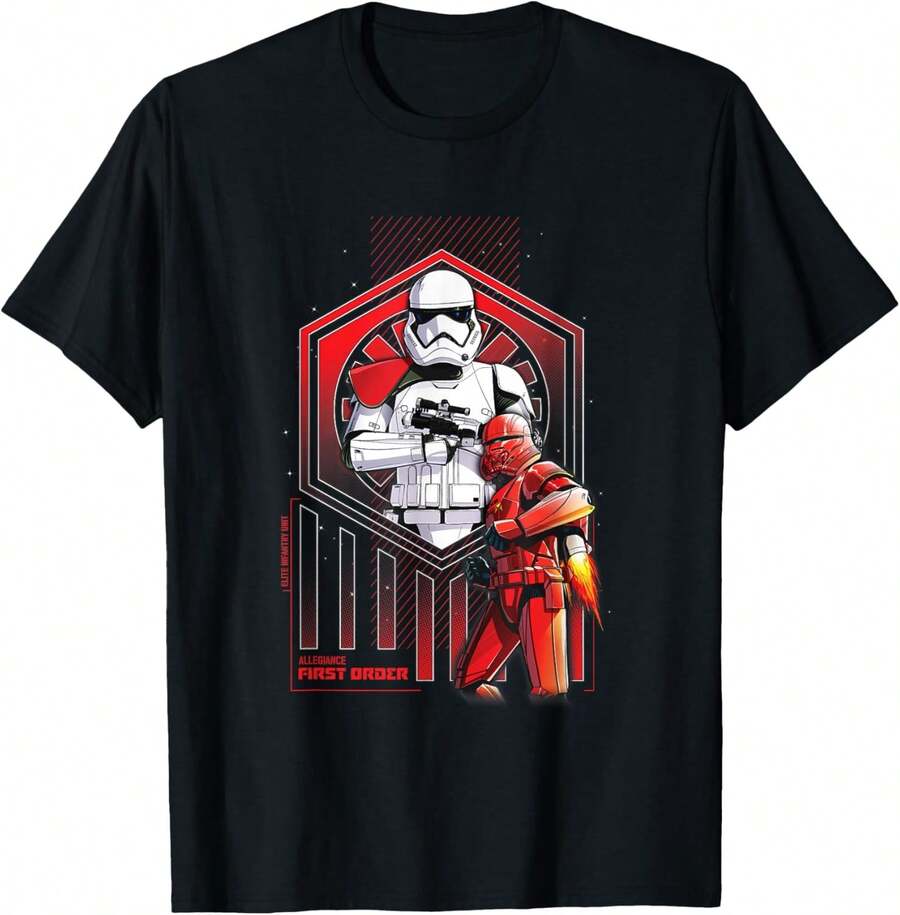 Men T-Shirts - 黑色 - 查看 1