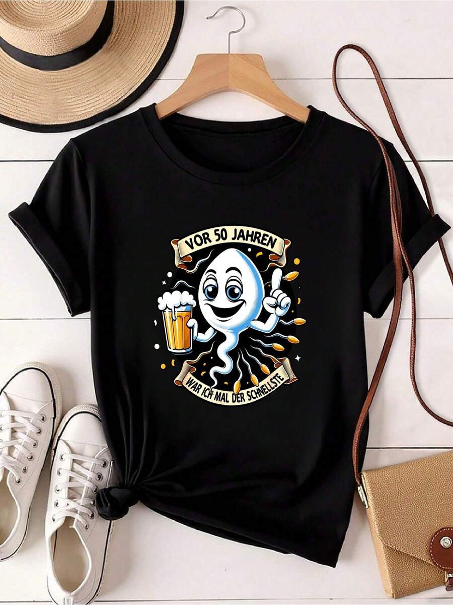 Women T-Shirts - 黑色 - 查看 1
