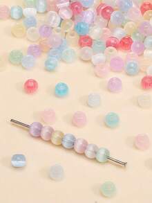 500 buah Manik Kaca Mata Kucing Macaron Luster Warna Campuran Acak 4mm (6/0) - Sempurna untuk Pembuatan Perhiasan DIY, Kalung, Gelang, Gelang Kaki dan Rantai Pinggang, Kerajinan Tangan, Pola Perhiasan, Aksesoris Pembuatan Perhiasan DIY, Manik Kaca Mini - Pencampuran warna acak - View 3