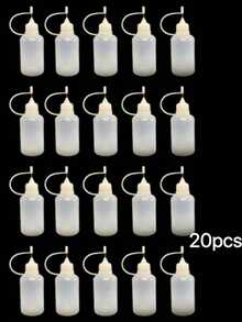 1/5/20pcs Botol Plastik Peras 20ml dengan Ujung Jarum dan Corong - Penyimpanan Lem yang Tepat, Dispenser Cairan, Wadah Pelumas - Sempurna untuk Kerajinan DIY - Hadiah Ideal untuk Seniman dan Pengrajin - View 14