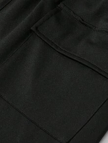Men's Streetwear Functional Cargo Pants, Adjustable Hem, Multi-Pocket Design, Suitable For Daily Streetwear And Home Workout - Black - View 5