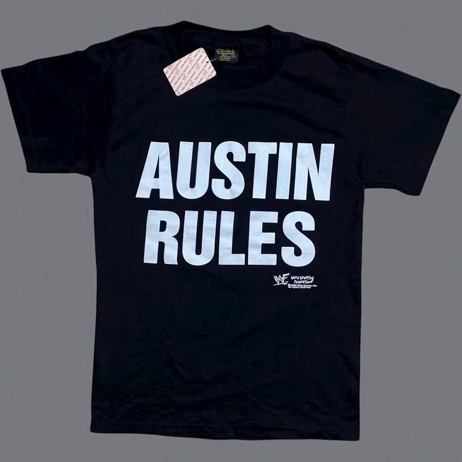 Vintage 1998 WWFs Stone Cold Steve Austin T-Shirt (Size Small) - 款式 - 查看 1